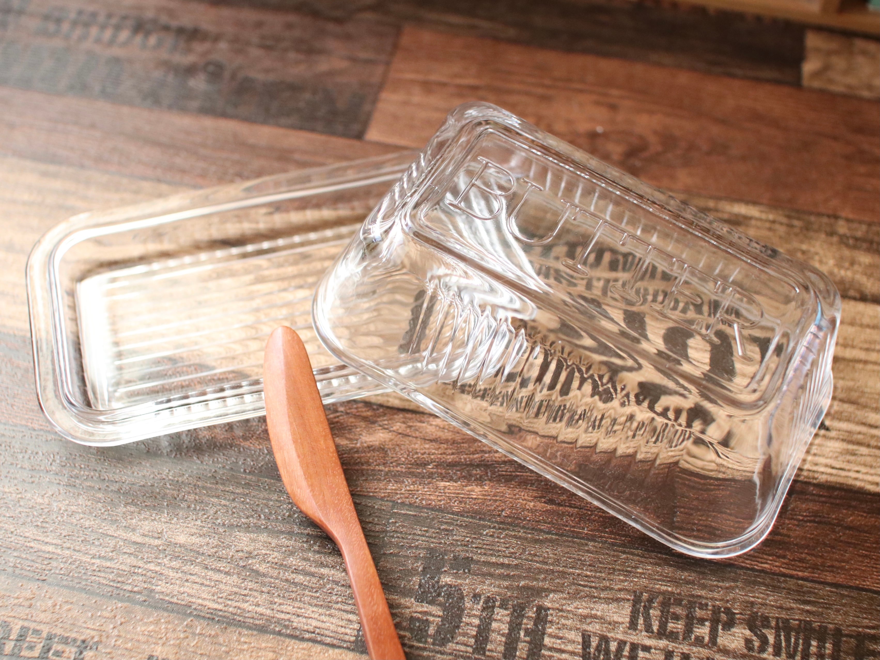 ガラス製 バターケース バターディッシュ SALUS | ウツワとザッカ ふわり
