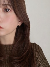 S925 ラインストーンドロップピアス