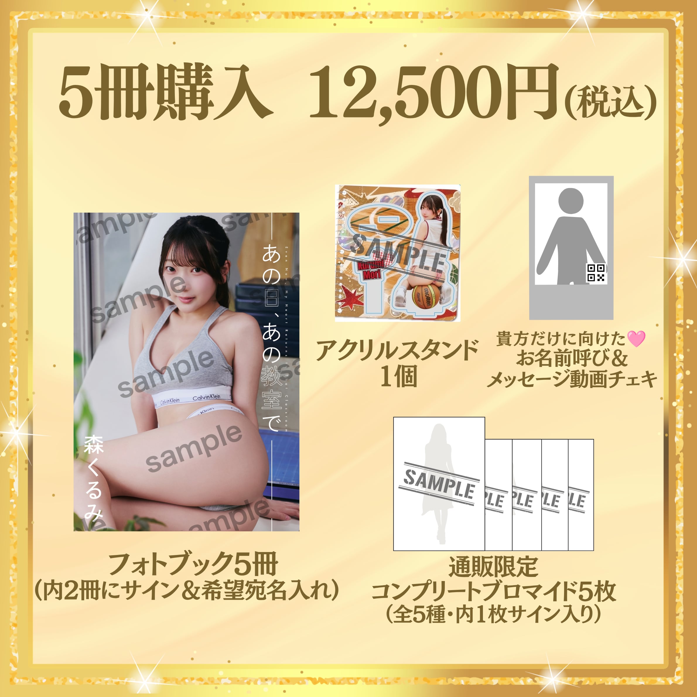 【フォトブック5冊】森くるみ Newフォトブック「あの日、あの教室で」(特典付き) 【AIPB-0121】