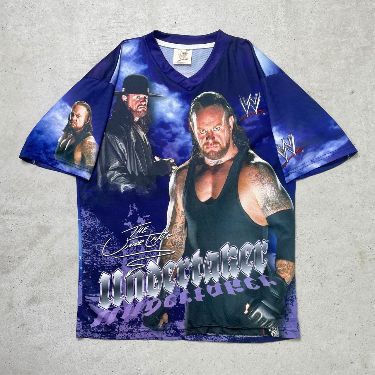 00年代 WWE THE UNDERTAKER プロレス 両面転写プリント Tシャツ 