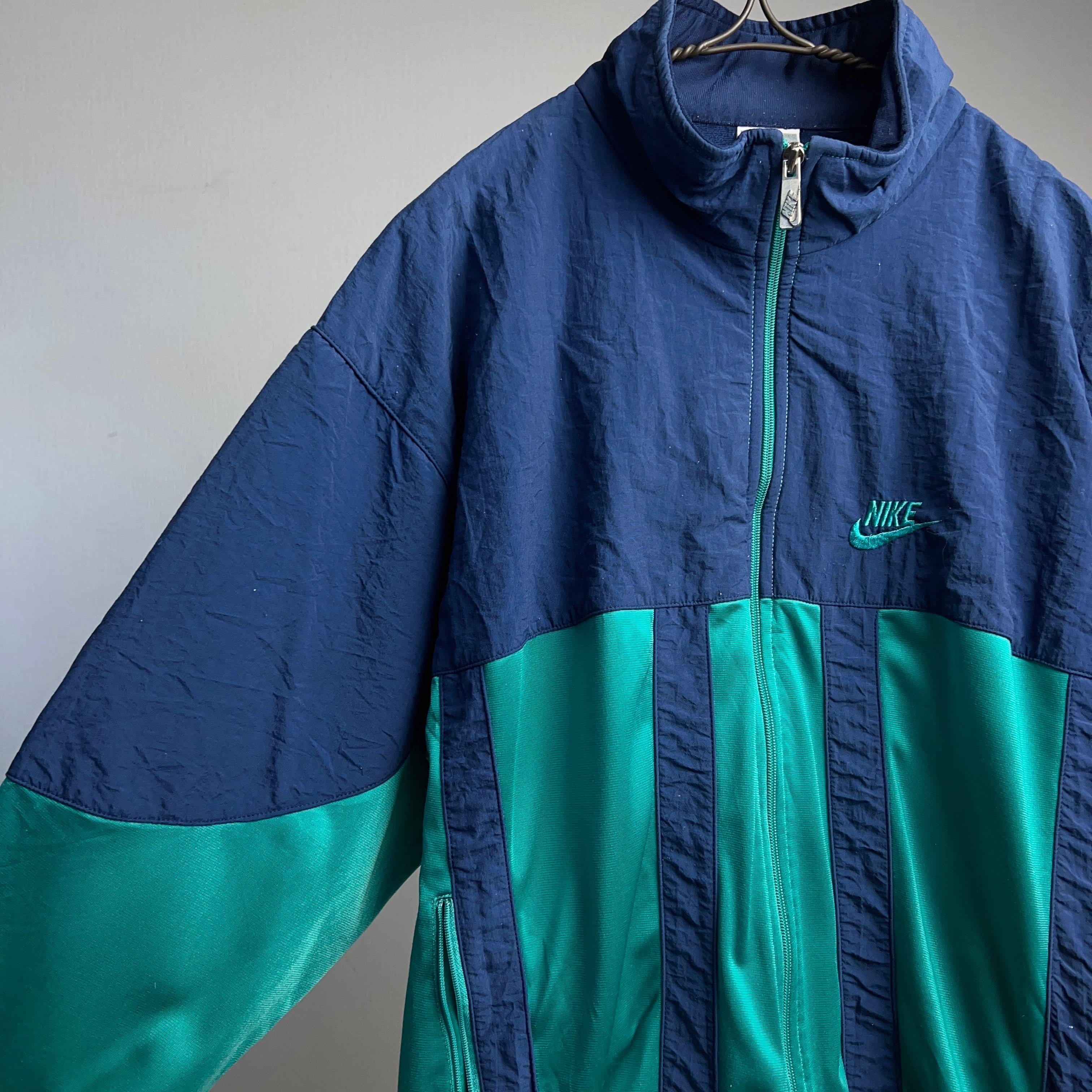 90's NIKE TRACK JACKET 90年代 ナイキ トラックジャケット ナイロンジャケット 銀タグ【1000A51】【送料無料】