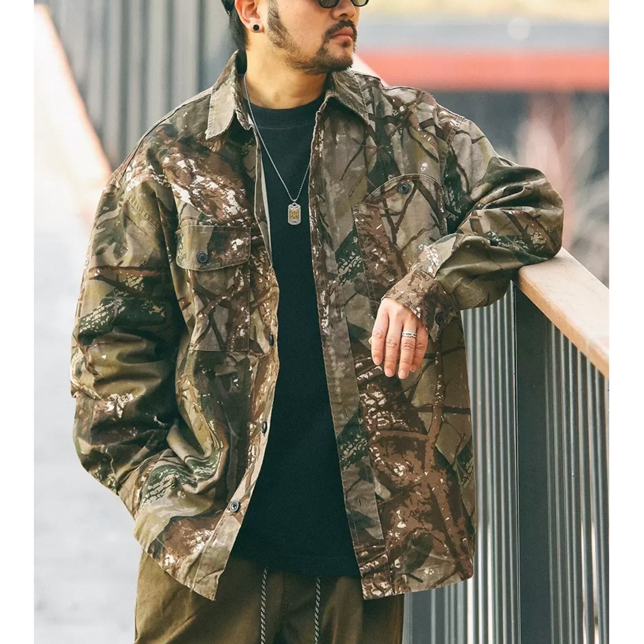 Vintage military camouflage shirt 0668 - 11