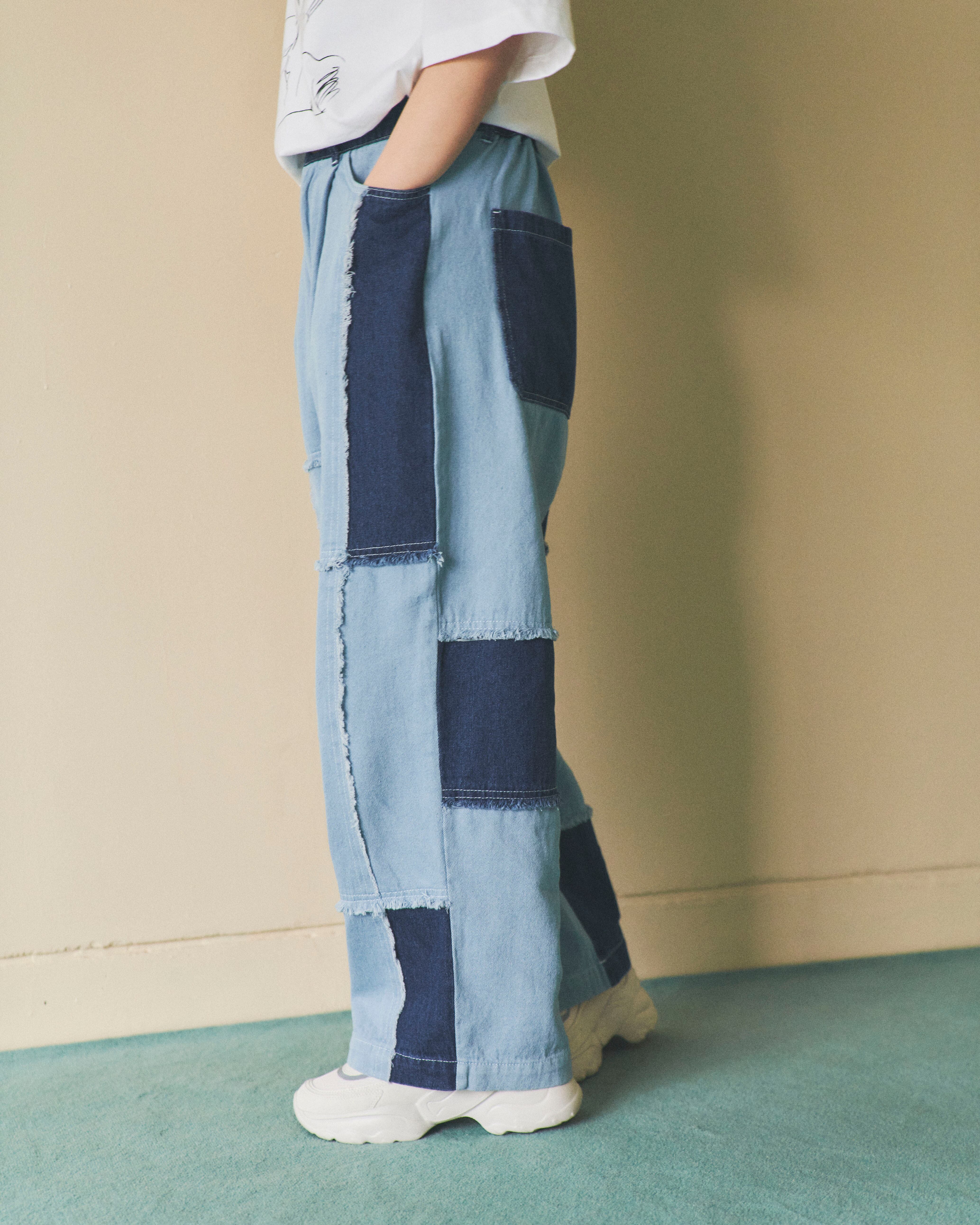 ツです Bokanii パッチワークパンツ(男女兼用) nt0pd-m84386790738 ツです