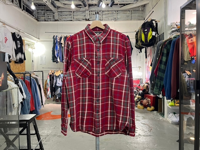 Ronherman × RRL WORK CHECK SHIRT RED LARGE 38740