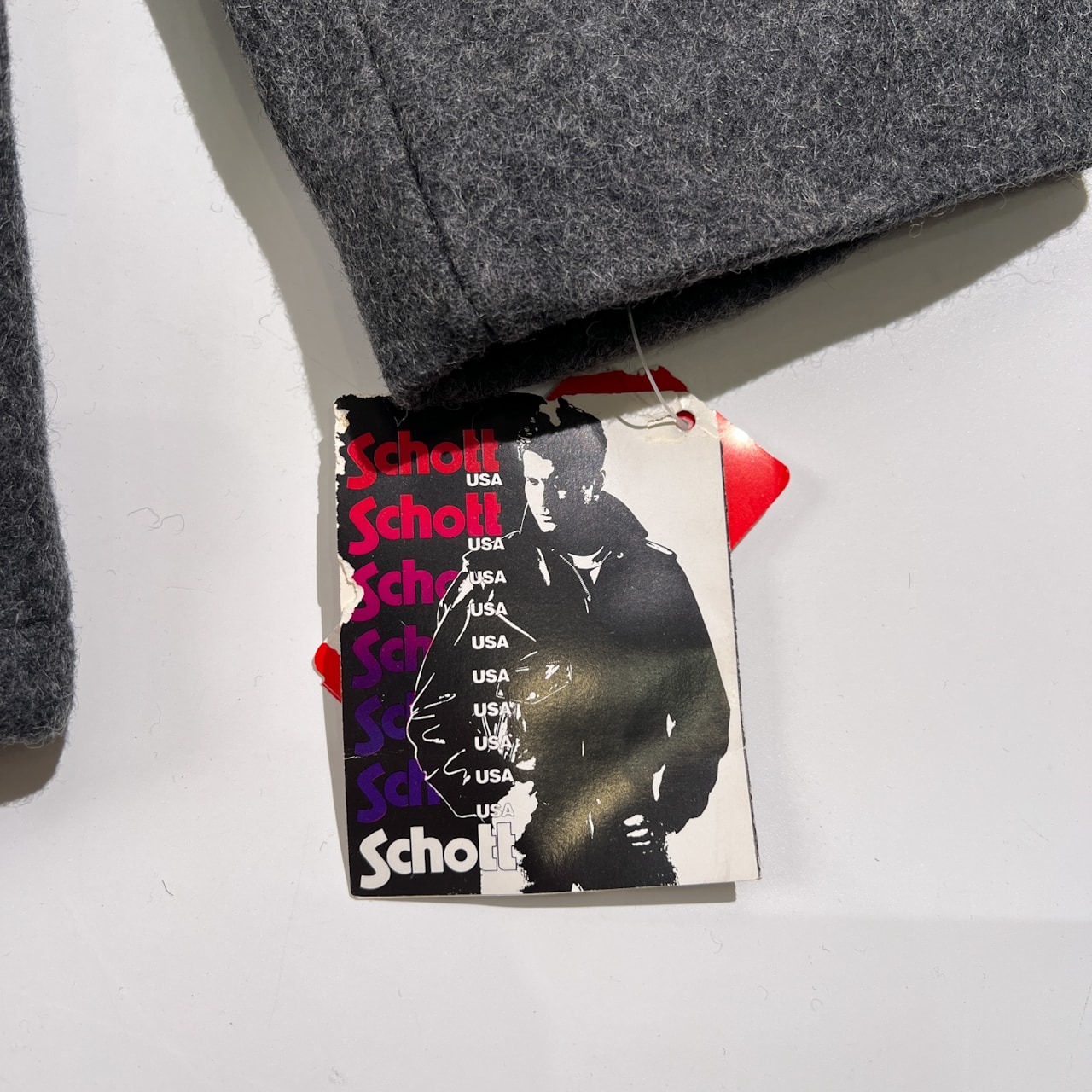 タグ付き USA製 Schott ショット U.S. 740N PEA JACKET ピーコート 42 /グレー系 USA製 アメリカ製 ウール メルトン 重厚