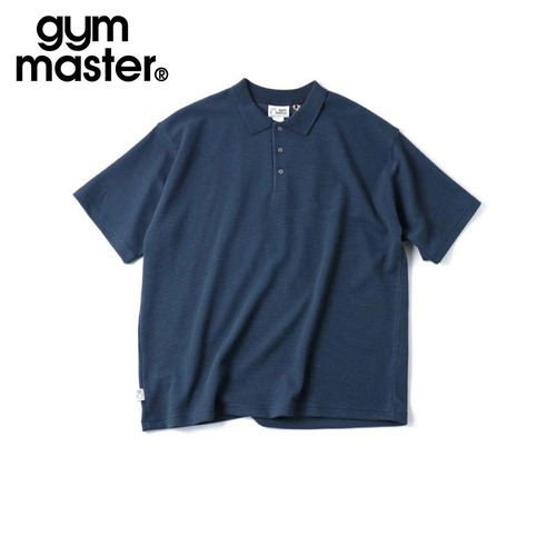 gym master ジムマスター 7.2ozドライワッフルポロシャツ Tシャツ 半袖 メンズ 大きいサイズ G333742 春夏 春 夏 ネイビー