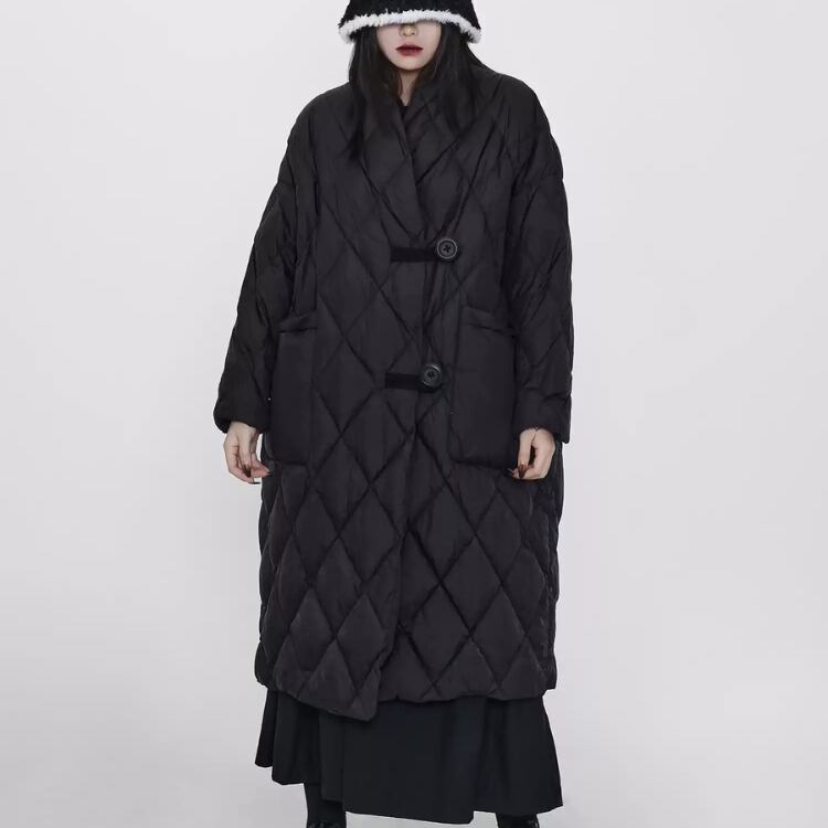 キルティング ダブルブレスト パッチポケット コート R30264
