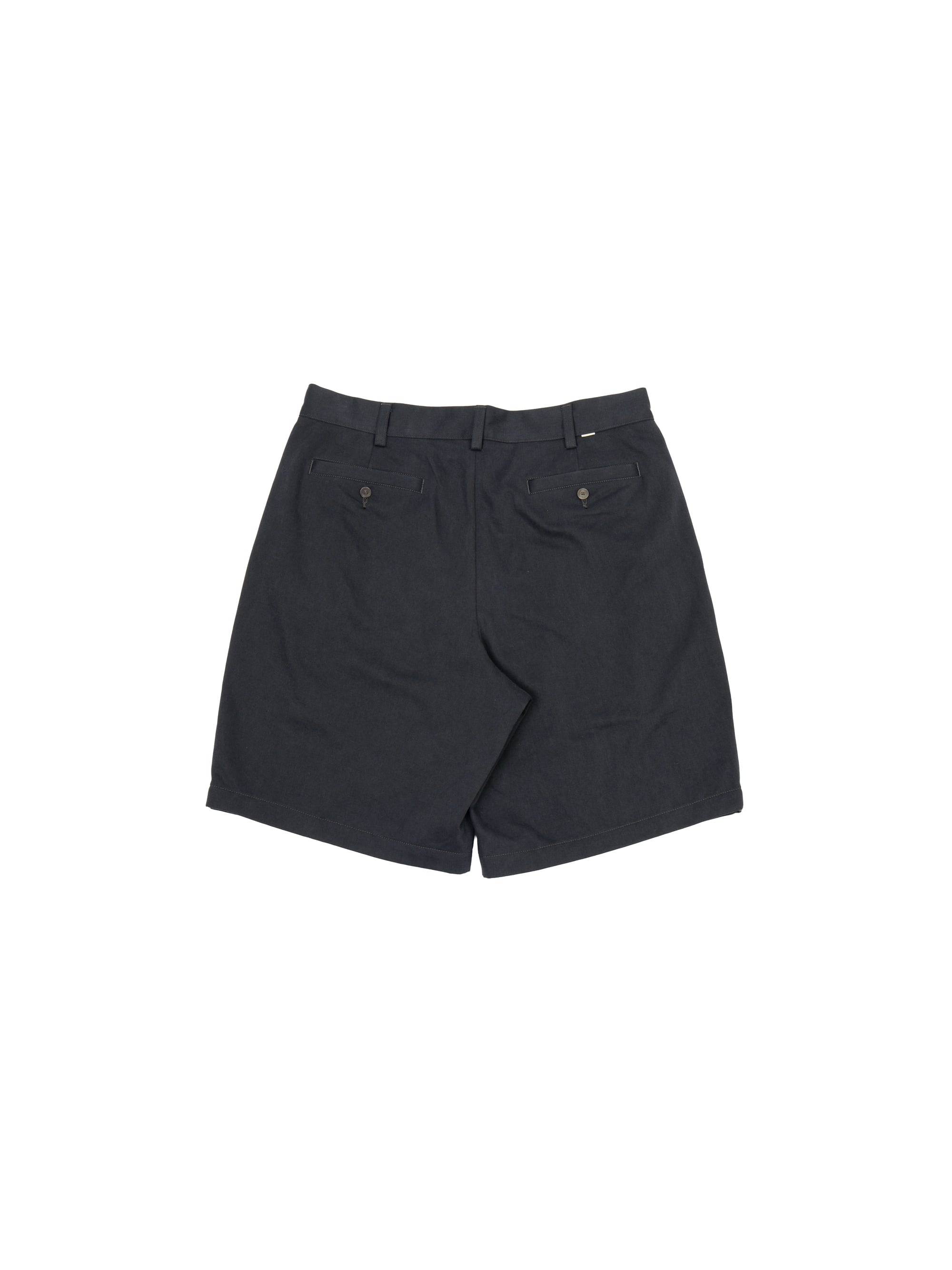 Cotton 2tuck Washed Chino Shorts (black) | OVY