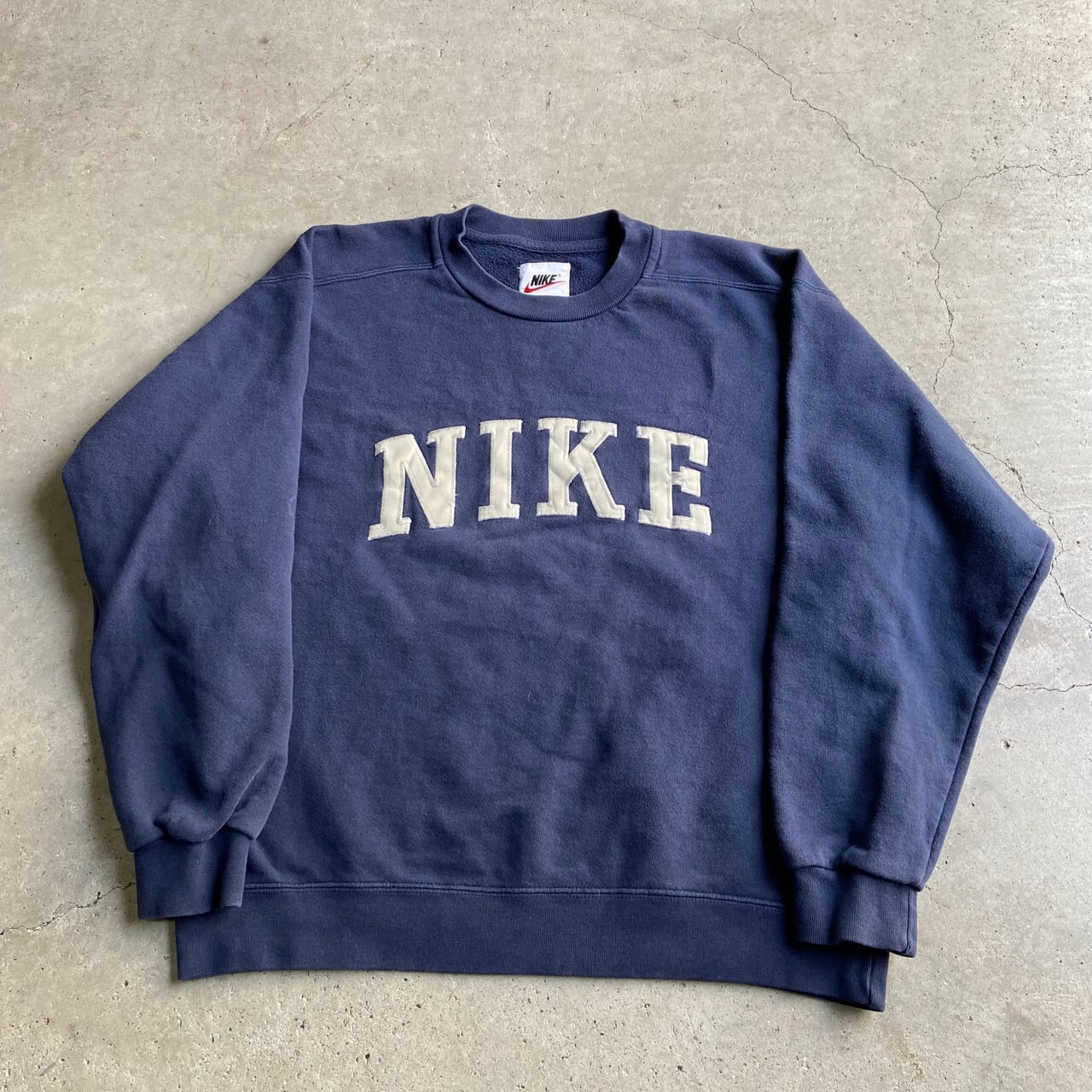 90年代 NIKE ナイキ フロントビッグロゴ刺繍 スウェット トレーナー ...