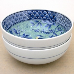 古伊万里模様・花鳥文・盛鉢・２個セット・No.150727-42・梱包サイズ60