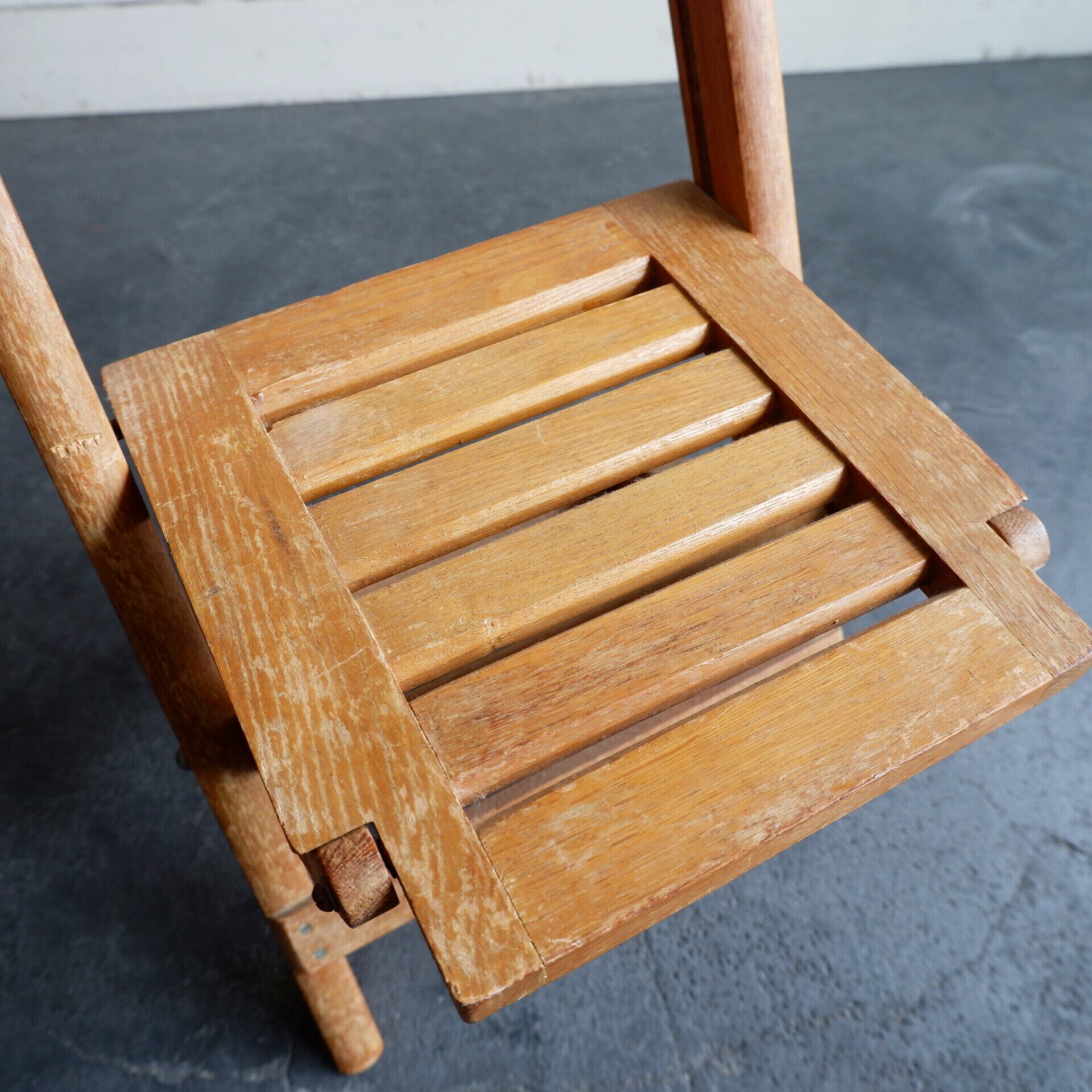 キッズ家具 木製 小さな折り畳み椅子 フォールディングチェア