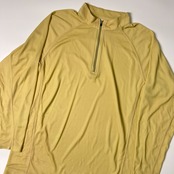 TARAS BOULBA タラスブルバ アウトドアハーフジップ インナーシャツ M/ベージュイエロー/メッシュ/薄手