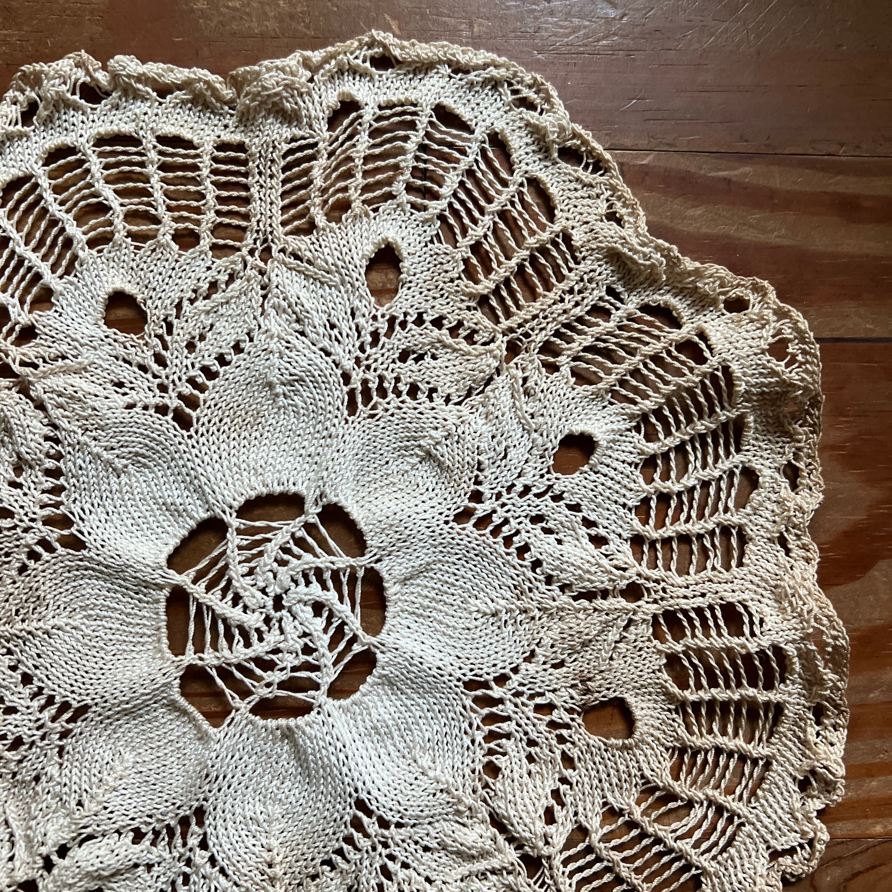 古いレース(E)ドイリー フランスアンティーク ヴィンテージ