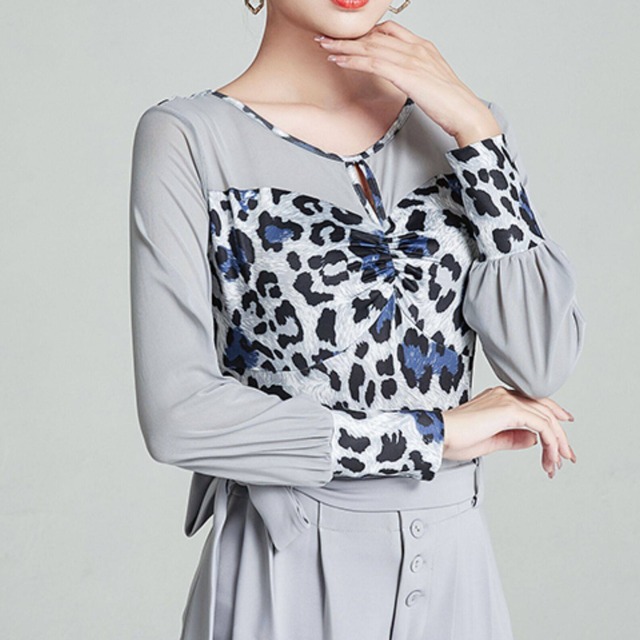 ロングスリーブ　ドットデザイントップス　( レオタードタイプ）　 ds1477