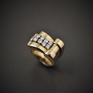 40's Gold & diamond ring 40's　ゴールド　&　ダイヤモンドリング