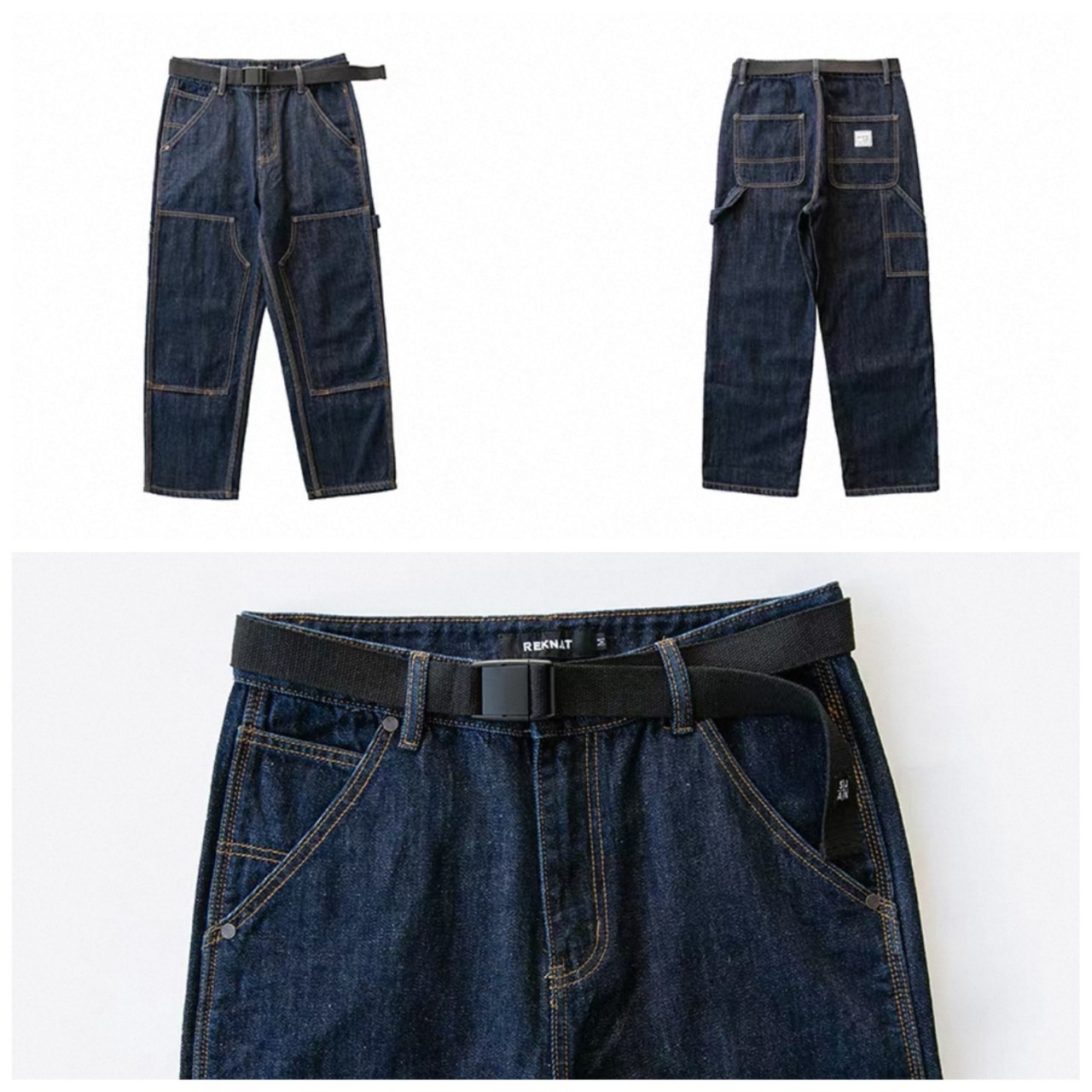 Straight denim cargo pants 1191 - 10