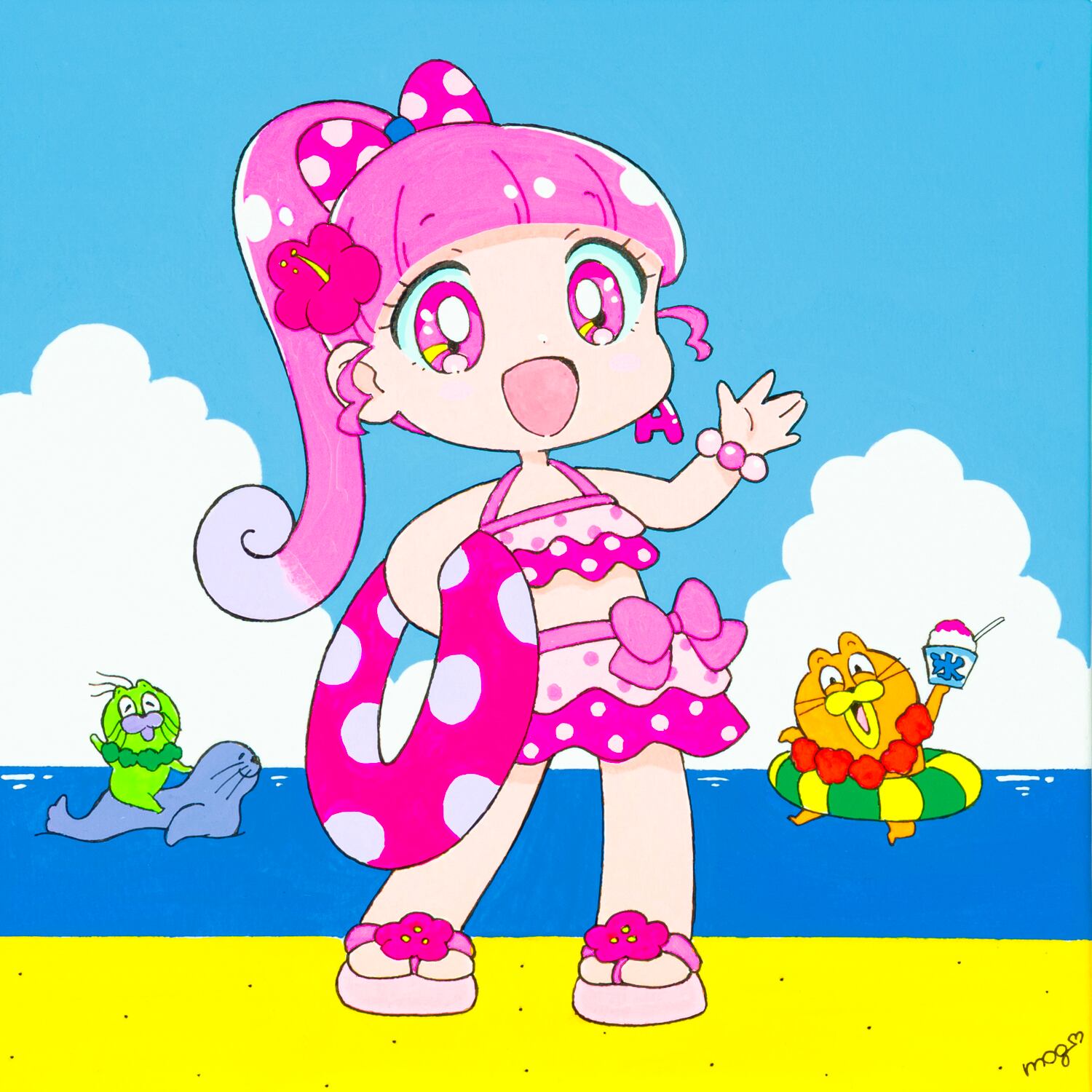 会場売約済】 mog 原画 36 「July」 | TOKYO PiXEL. shop & gallery