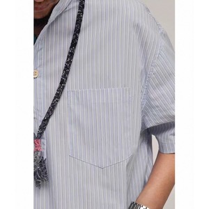 Stripe band collar shirt 1418