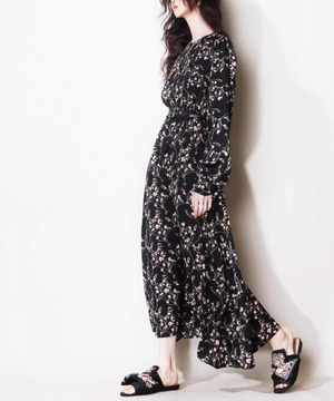小花プリントワンピース【w-30179】