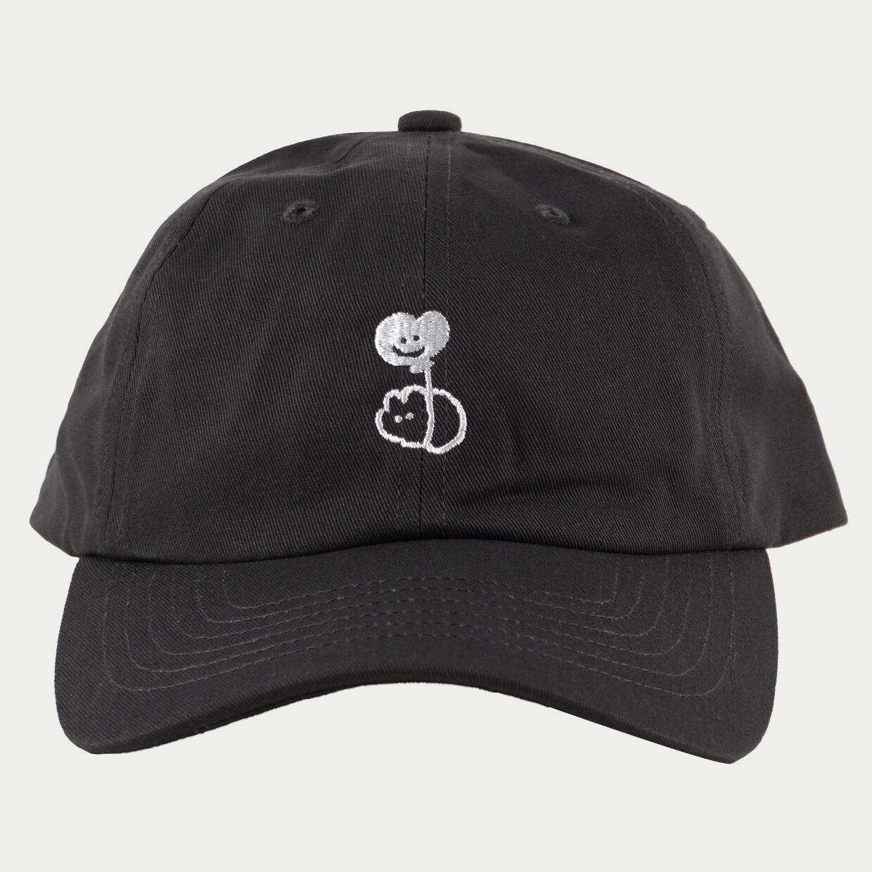 【再販】風船ウサ刺繍CAP/ヴィンテージブラック(MK-479)