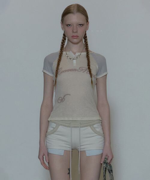 SCULPTOR] Heavenly Button Down Tee Raw | もごつ