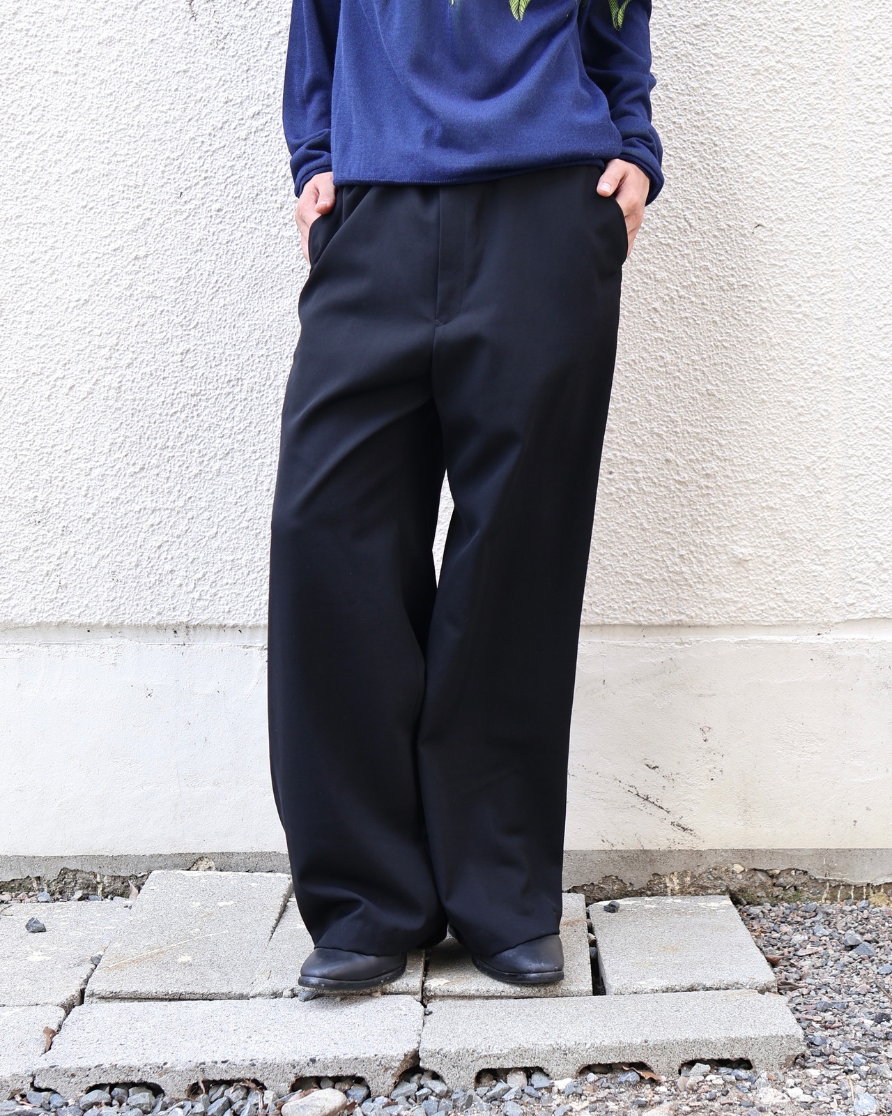 【Y's】hip design straight slacks