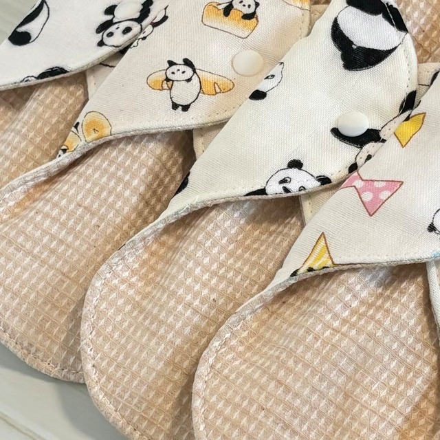 22cm ワッフル オーガニック 布ナプキン 防水仕様 4枚セット 普通の日用 276