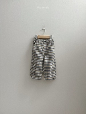 送料無料【予約】minirobe /Adele Check Pants