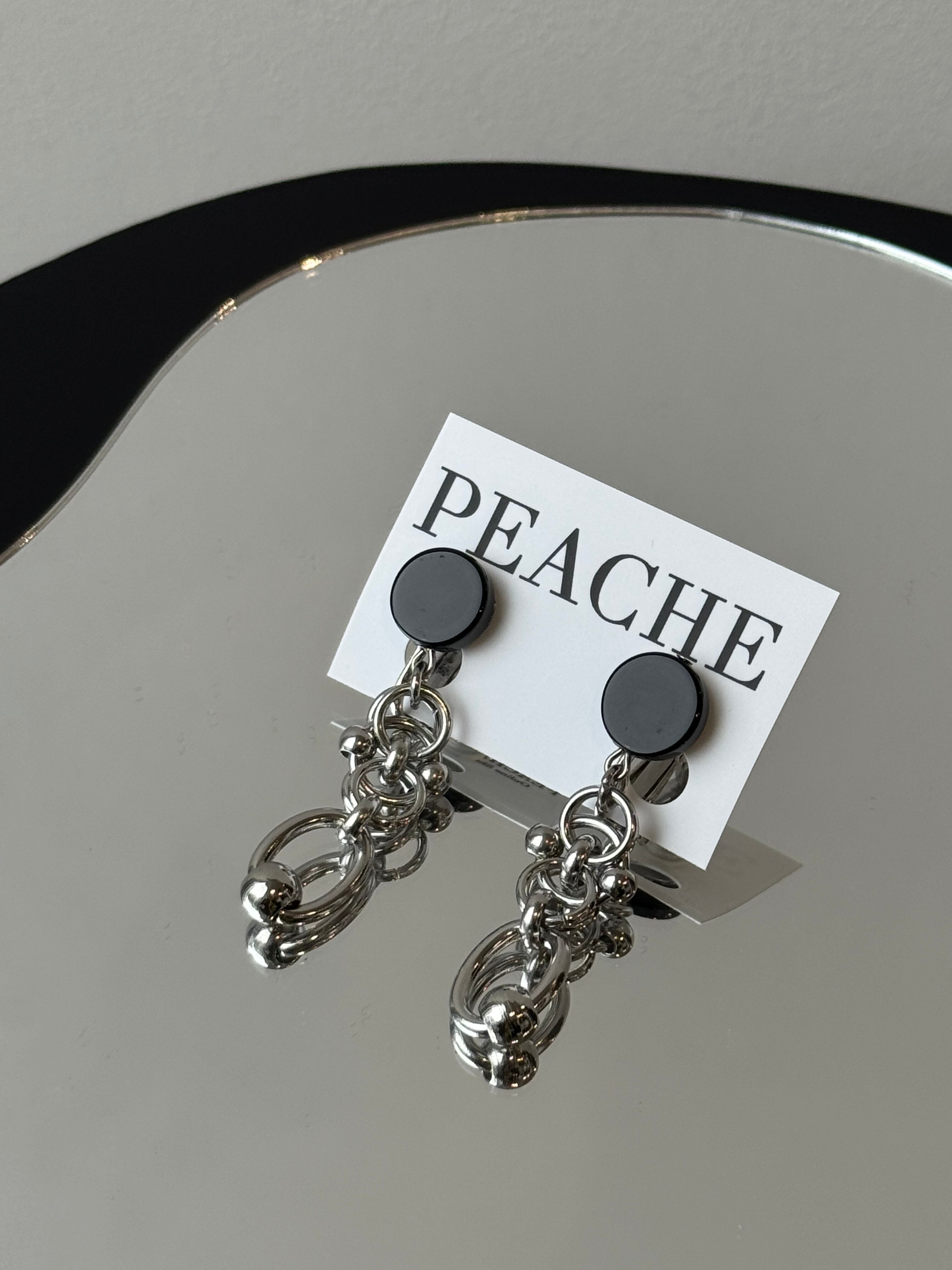 onyx silver petit circle overlap