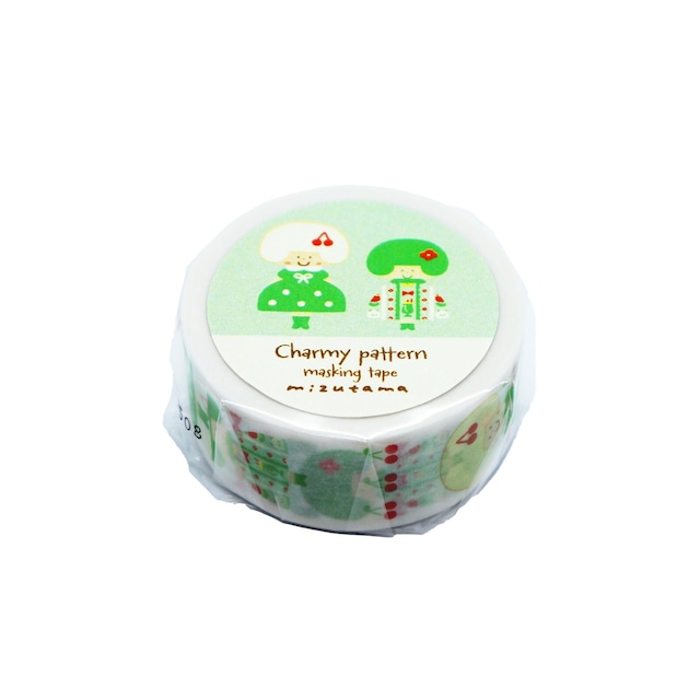 mizutama×ワールドクラフト　メロンソーダちゃん　charmy pattern　18mmマステ　CA12