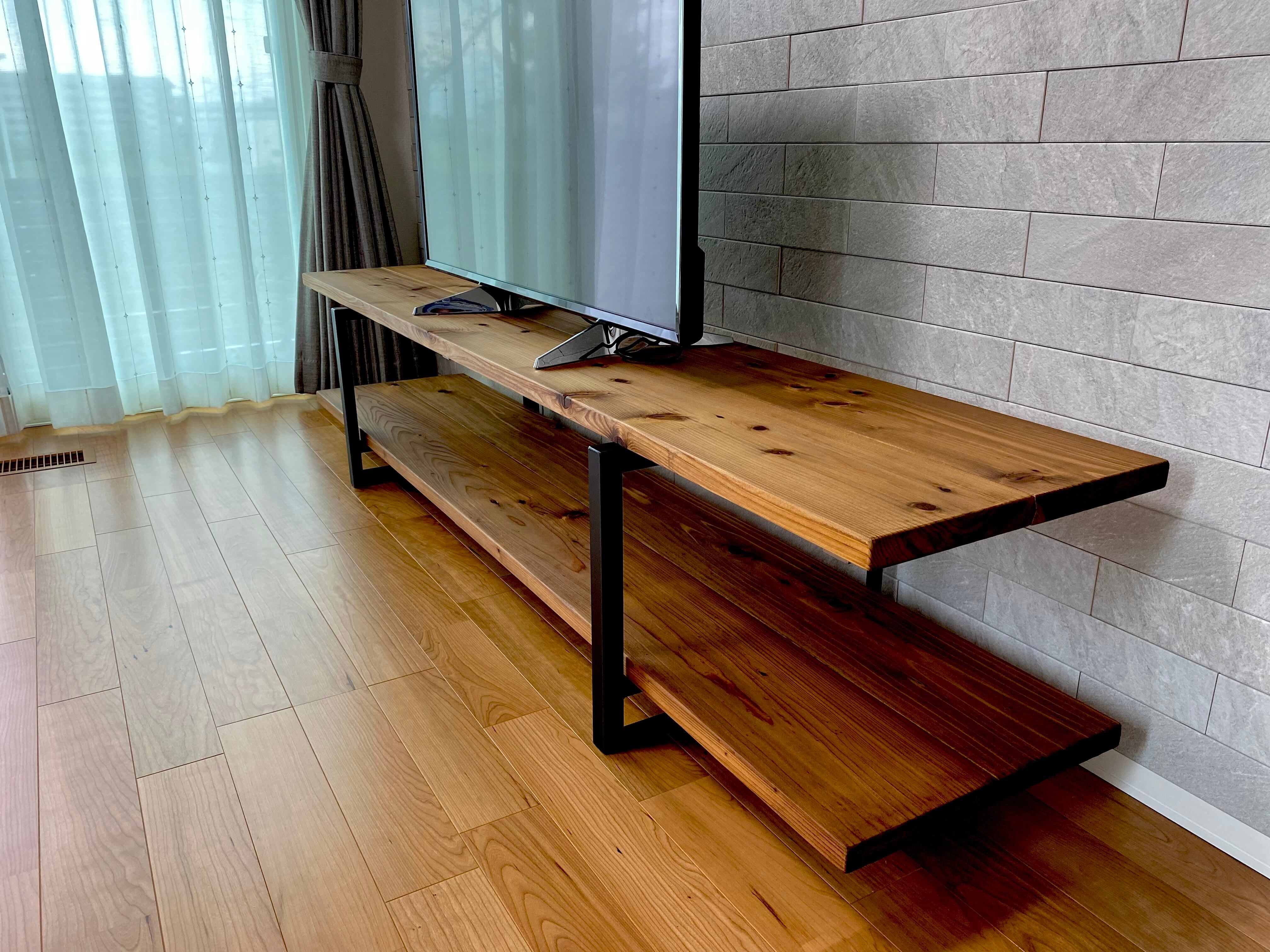 アイアンテレビボード1800㎜【鉄枠無し】 ブルックリンスタイル 西海岸