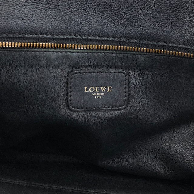 LOEWE ロエベ ハンドバッグ ブラック アナグラム レザー アマソナ ミニボストン vintage ヴィンテージ オールド 8itnhz