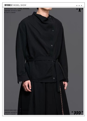 RFDRFD 26AW スタンドカラー アシンメトリーシャツ