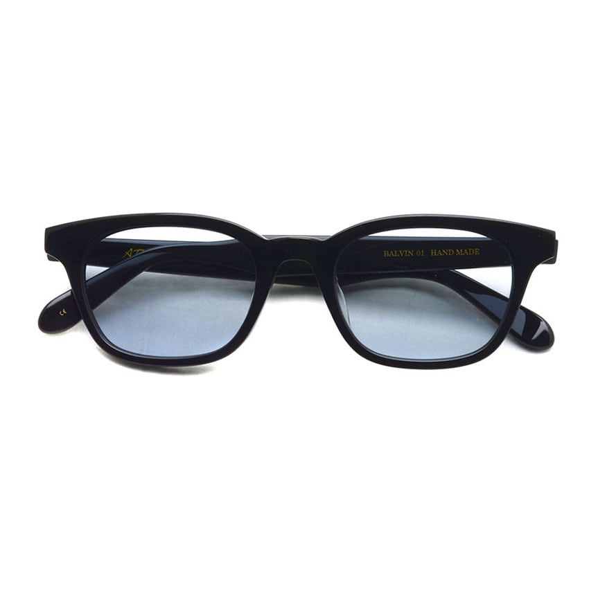 BALVIN 01(b) Shiny BLACK ブラック ライトブルーレンズ ウェリントン  スクエア ライトカラーレンズサングラス 中目黒のメガネ・サングラスセレクトショップ 