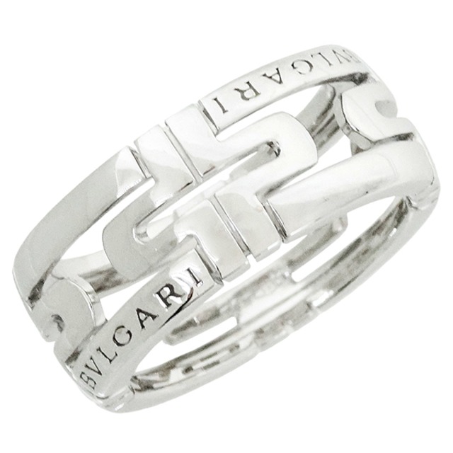 Used BVLGARI ブルガリ オープン パレンテシ スモール K18WG 8号 (48) 6.5g 超美品