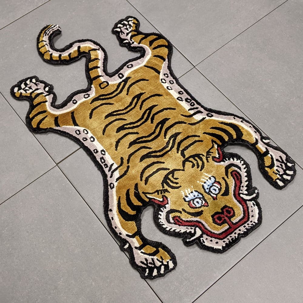 Tibetan Tiger Rug (XSサイズ シルク 034) チベタンタイガーラグ
