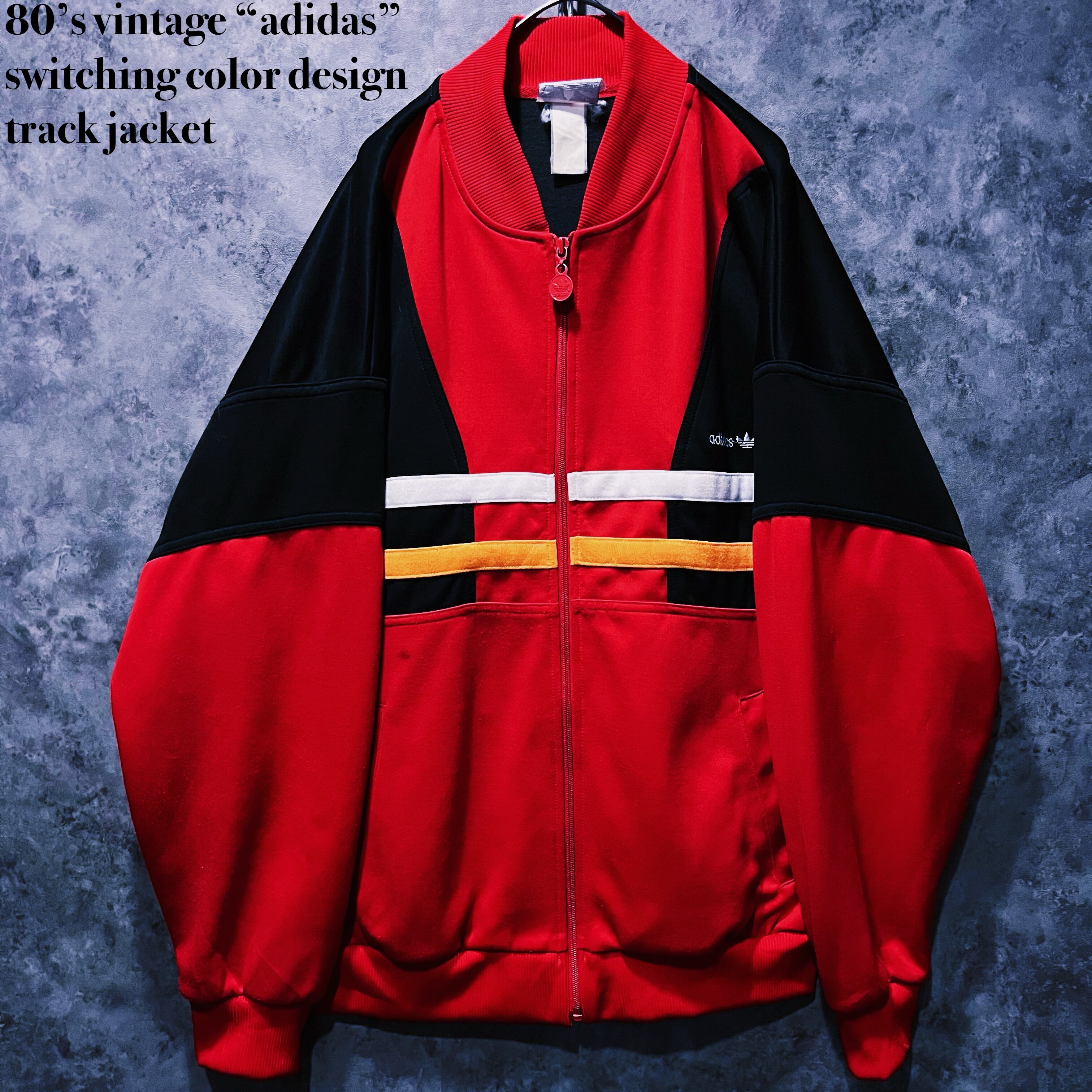 【doppio】80’s vintage “adidas” switching color design track jacket