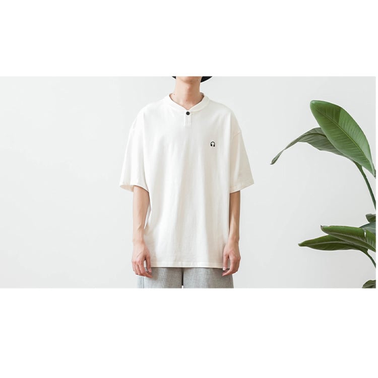 ★HENRY COLOR EMBROIDERY T-SHIRT　18055