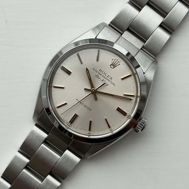 【商談中】Rolex Oyster Perpetual Air-King 5500 (73*****) Silver Dial with Gold indices and hands