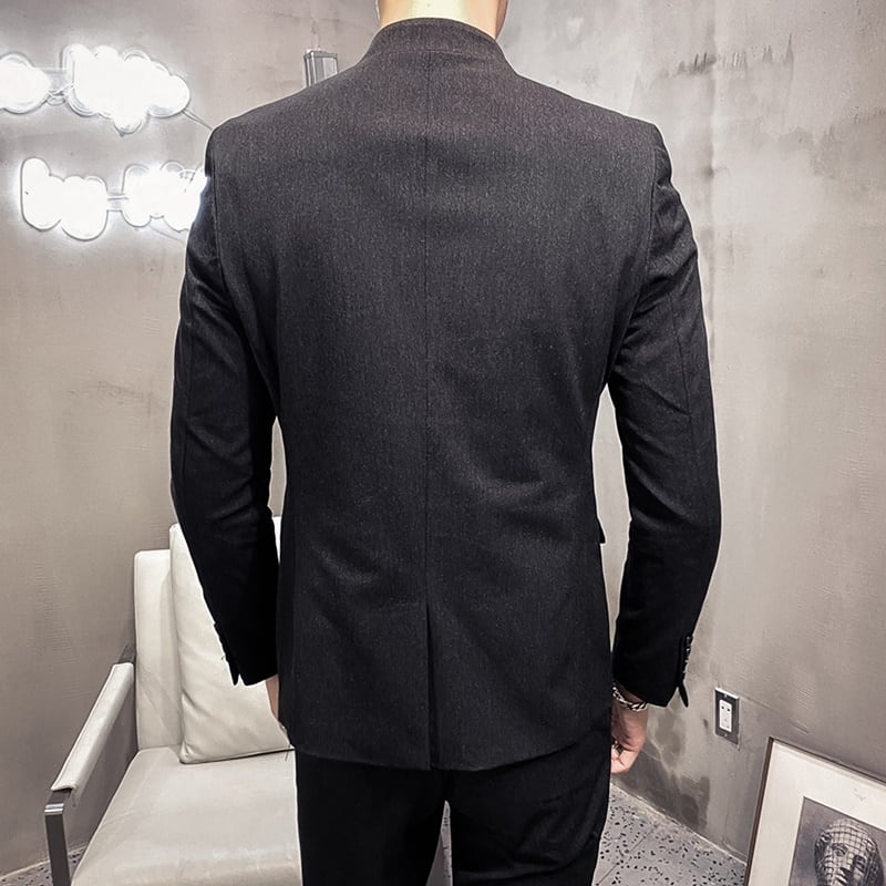 ツーピース スタンドカラー シングルボタンスーツ 3カラー LB0196