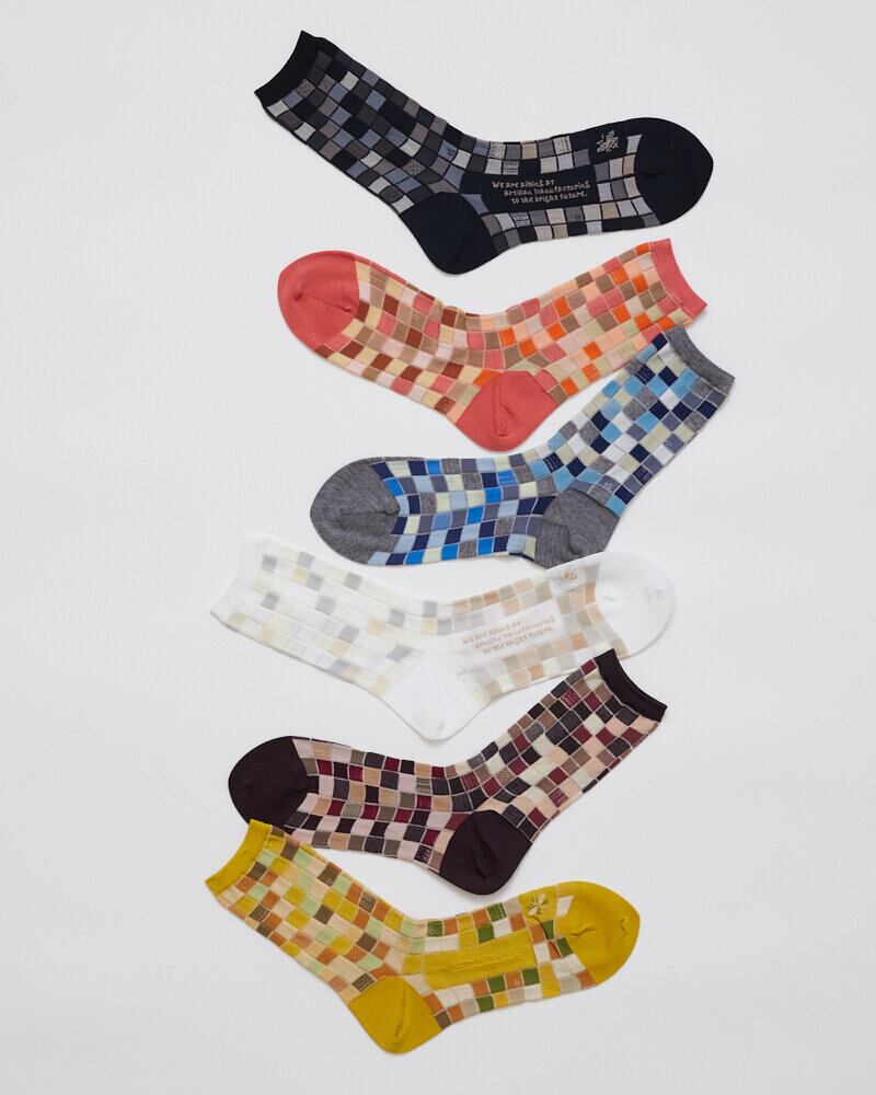 ANTIPAST 2026SS COLORFUL TILE Socks | Rokkodo