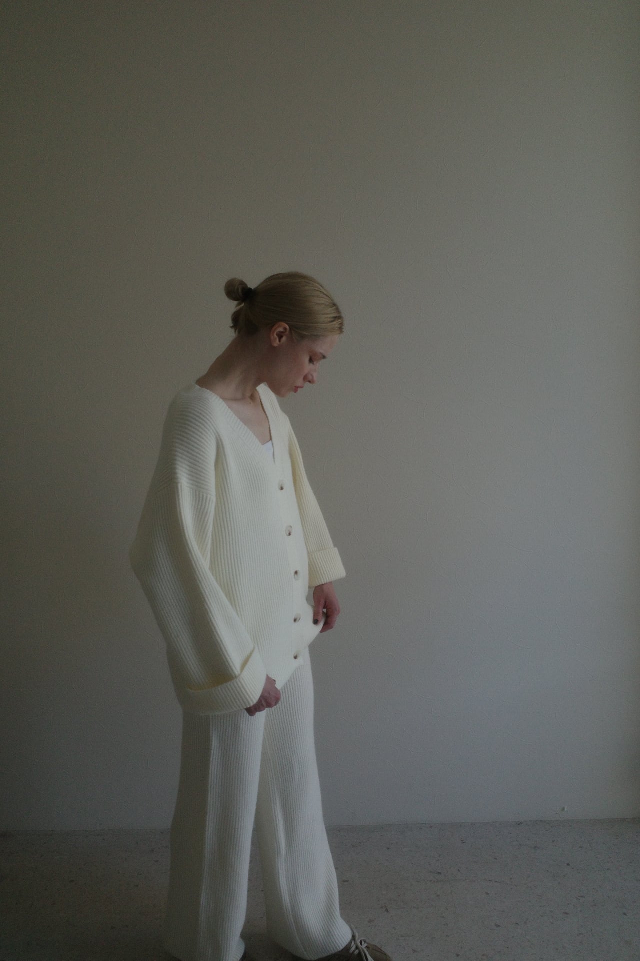 knit set up cardigan (ivory)