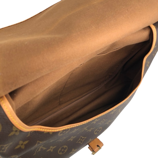 LOUIS VUITTON ルイヴィトン ショルダーバッグ ブラウン PVCレザー ソミュール35 vintage ヴィンテージ オールド jer2hr
