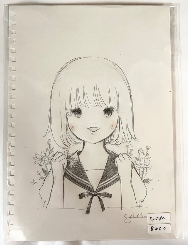 山田雨月 たゆたゆ展：ラフ画「なのか」