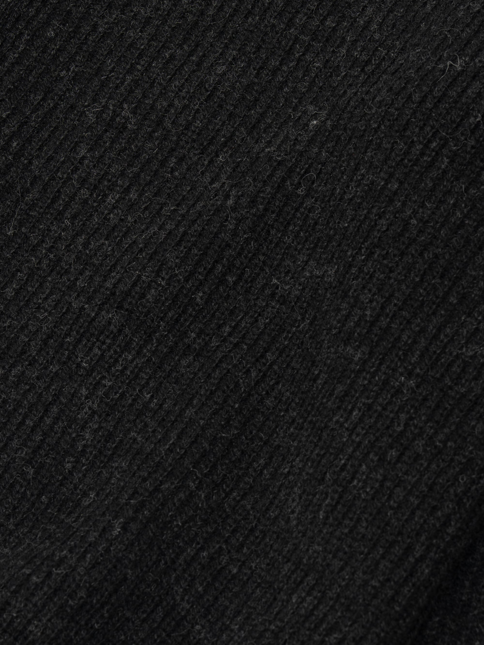 Super Comeback Lamb Wool Crew Neck Cardigan (black) | OVY