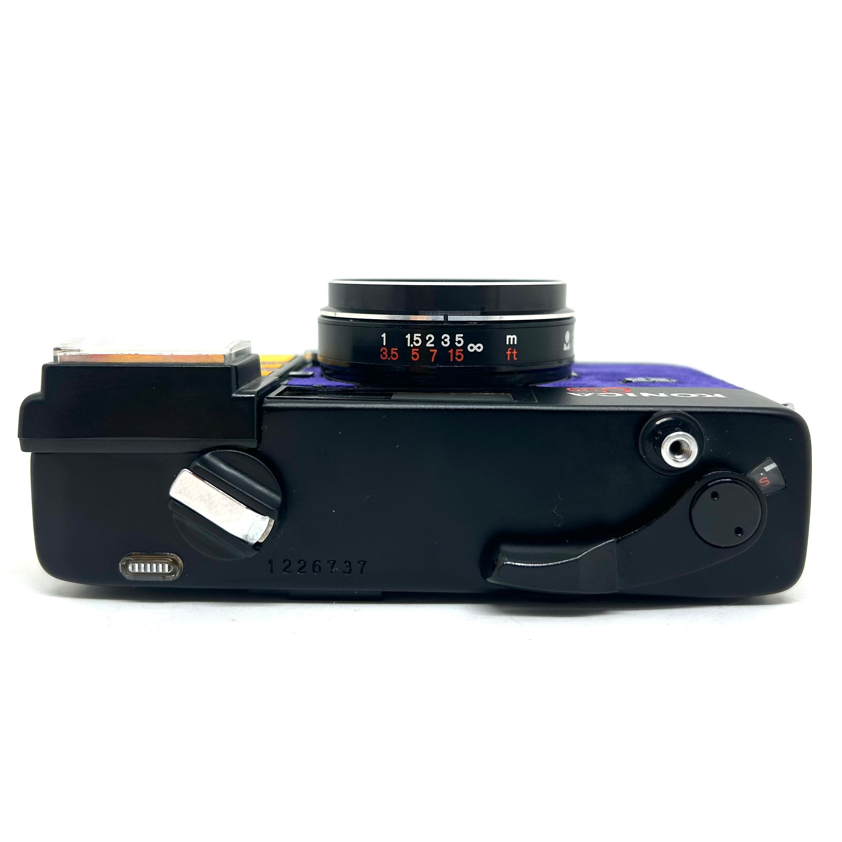 25-006 リメイクカメラ KONICA C35EF（バイオレット・マスタード