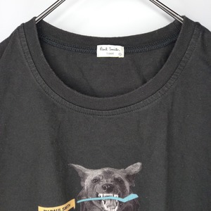 ブルガリア製　ポールスミス　Tシャツ　半袖　アニマル　プリント　ユーロ古着　黒