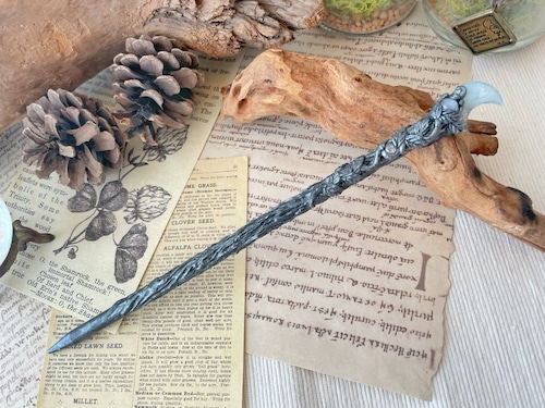 【アクアマリンxムーンストーン】月明かりの杖