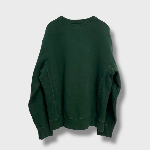 90s Ralph Lauren 前Vスウェット サイドリブ モスグリーン