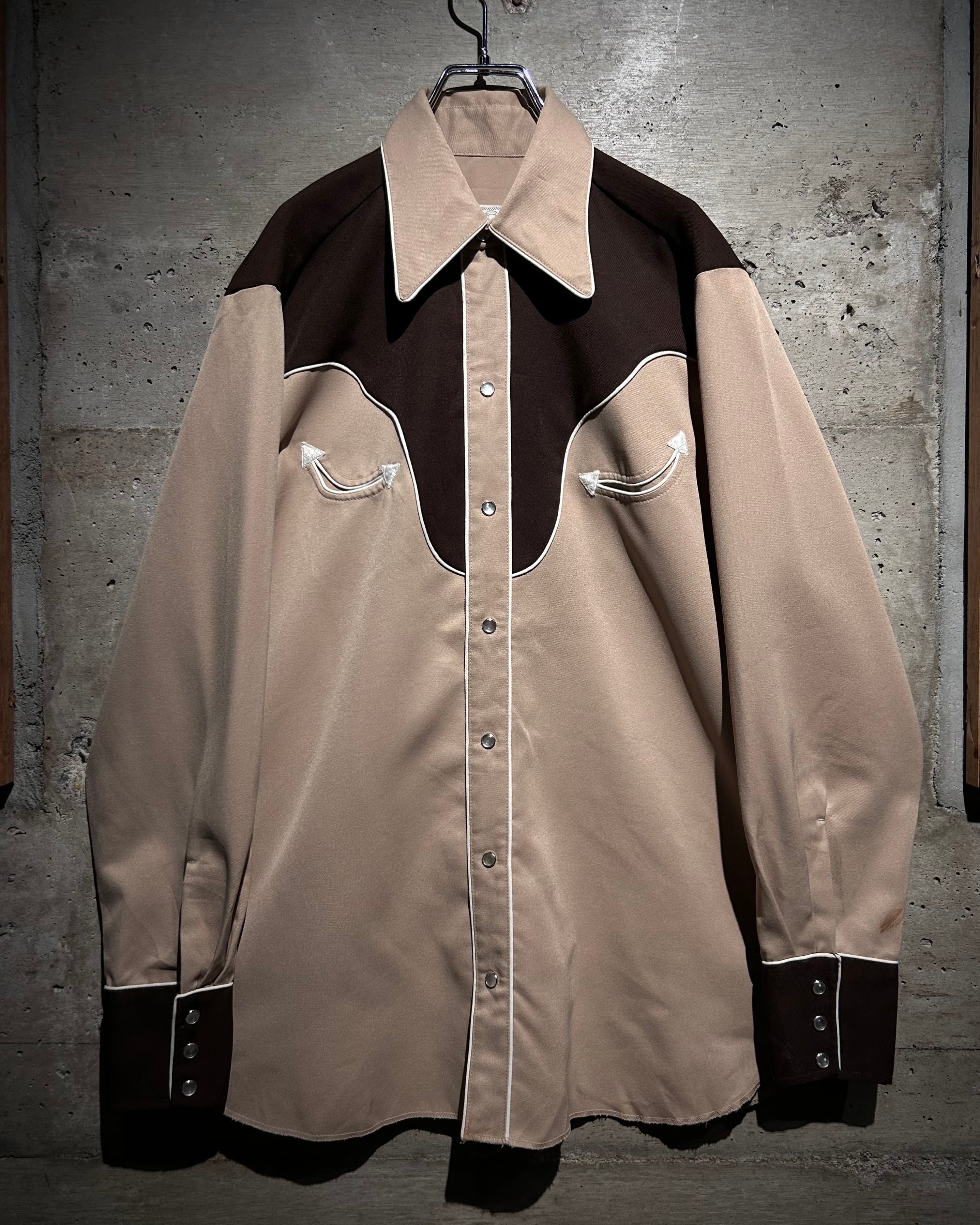 Caka】70's “H BAR C” Color Switching Vintage Western Shirt | Caka
